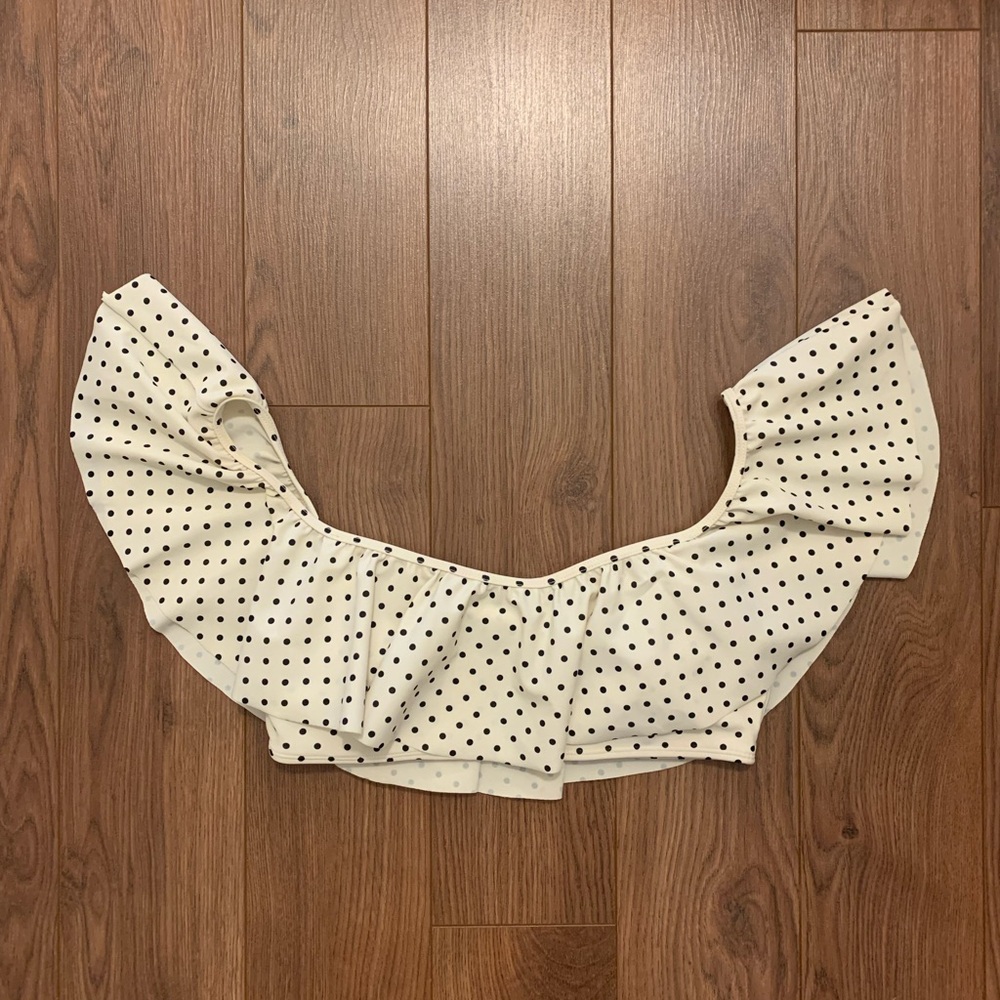 Polka Dot Ruffle Bikini Top
